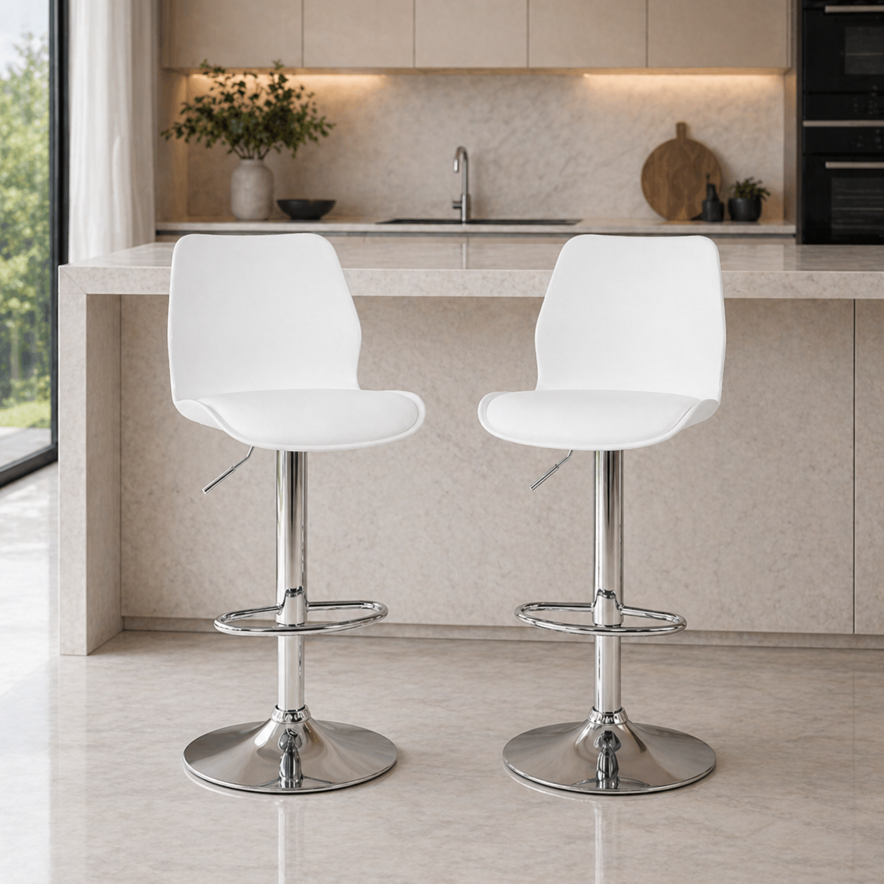 Tabouret de bar similicuir | Selina