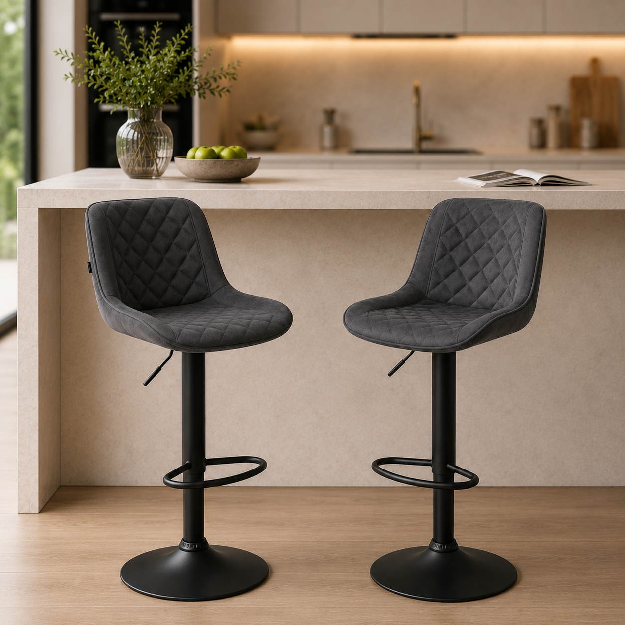 Tabouret de bar velours | Kaelis