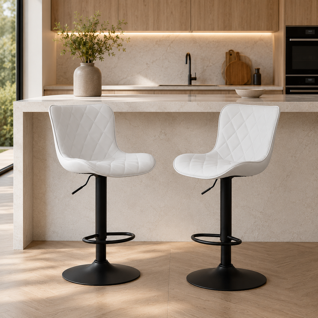 Tabouret de bar similicuir | Elmira