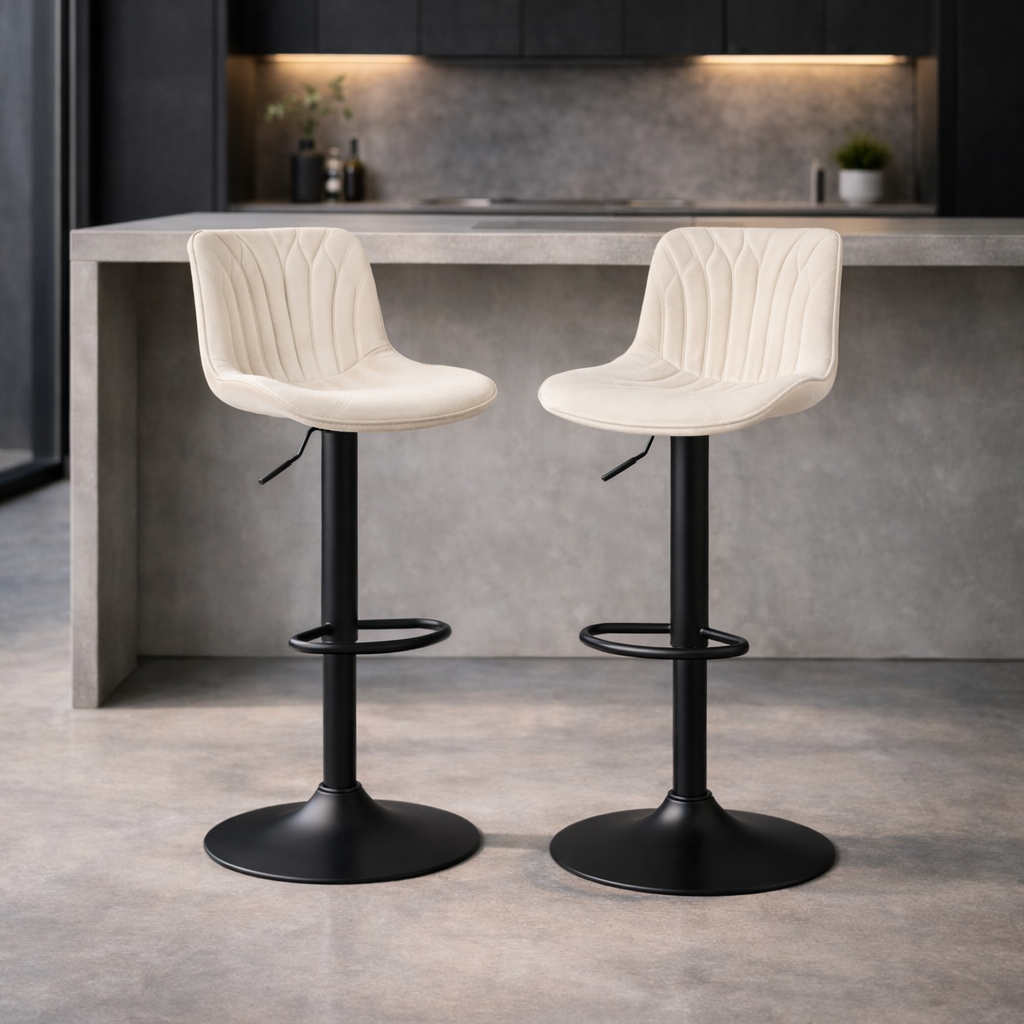Tabouret de bar velours | Elara