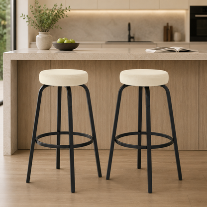 Tabouret de bar velours | Noreis