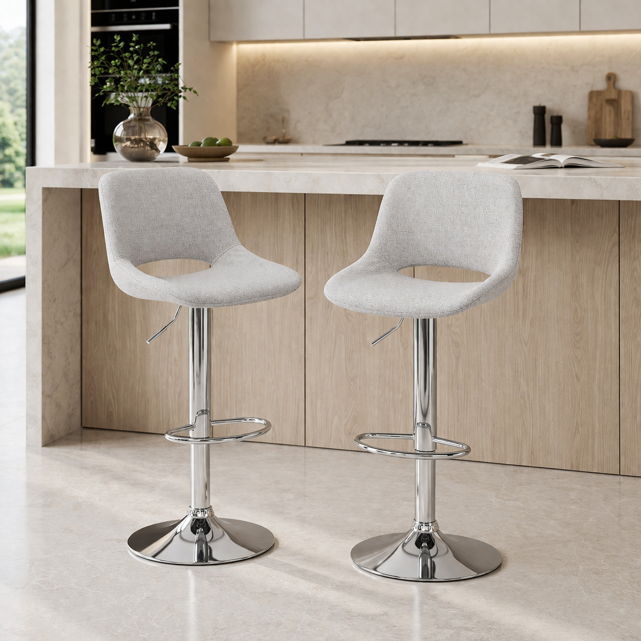 Tabouret de bar tissu | Aris