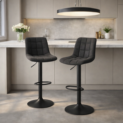 Tabouret de bar tissu | Aurelia