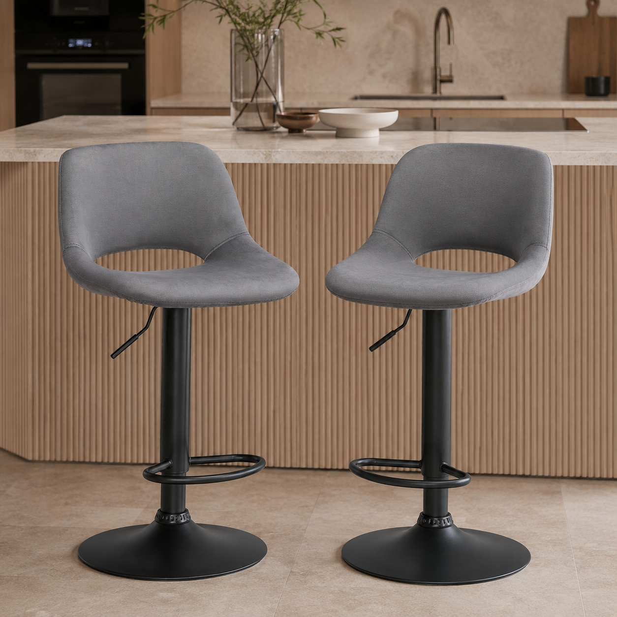 Tabouret de bar velours | Norvane