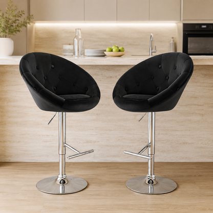 Tabouret de bar velours | Zurich
